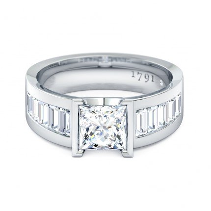 Princess Diamond Rings White Gold Quadrata