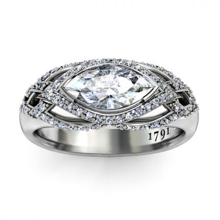 Marquise Diamond Rings Platinum 950 Aura