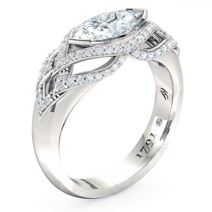Marquise Diamond Ring Platinum 950 Aura - Main View