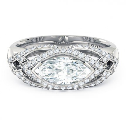 Marquise Diamond Rings Platinum 950 Aura