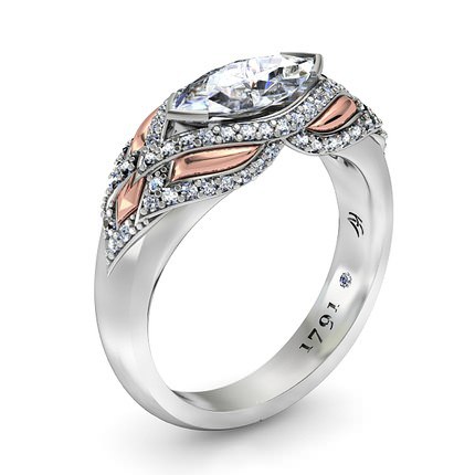 Marquise Diamond Ring Platinum 950 Nekite - Main View