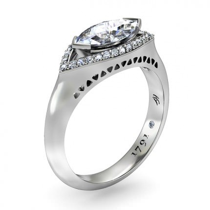 Marquise Diamond Ring Platinum 950 Orlo - Main View