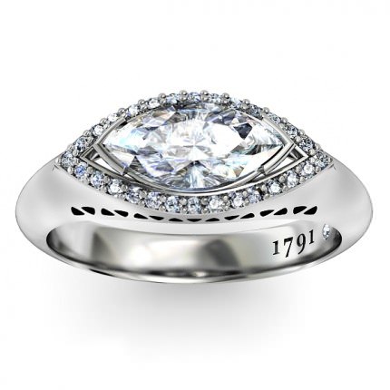 Marquise Diamond Rings Platinum 950 Orlo