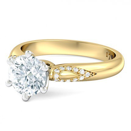 Diamond Ring Petalo - Side View