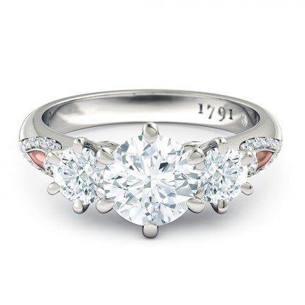 Diamond Rings Platinum & Rose Gold Grace