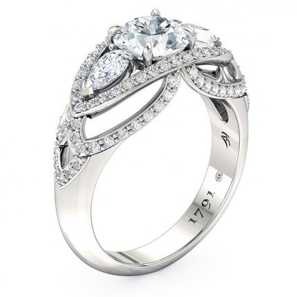Diamond Ring Platinum 950 Freja - Main View