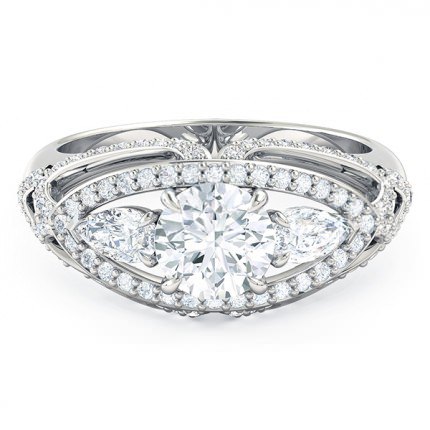 Diamond Rings Platinum 950 Freja