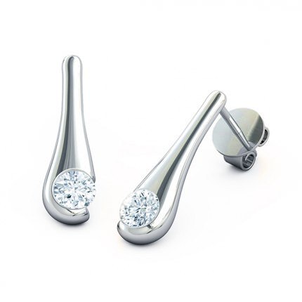 Diamond Earrings Platinum 950 Embrace