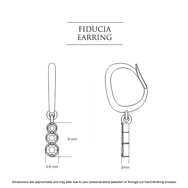 Diamond Earrings White Gold Fiducia - Dimensions