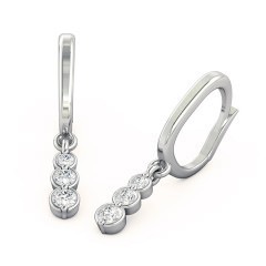Diamond Earrings White Gold Fiducia