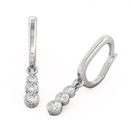 Diamond Earrings White Gold Fiducia