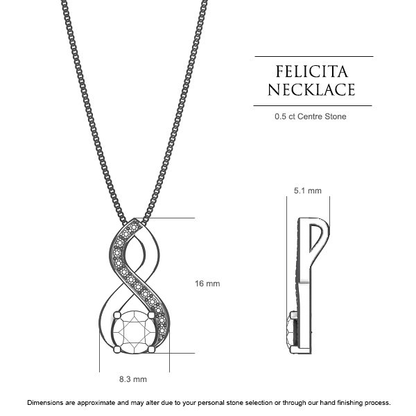 Diamond Necklaces Felicita - Dimensions