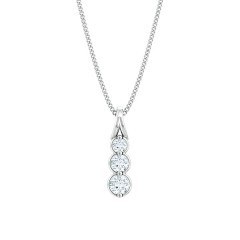 Diamond Necklaces White Gold Fiducia