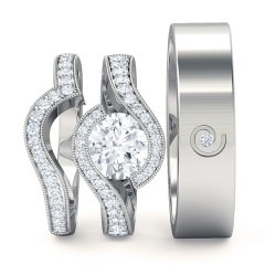 Matching Sets White Gold Perlina