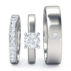 Cushion s Platinum 950 Ilaria Matching set