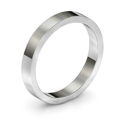 Wedding Band Platinum 950 Flat Band - Main View