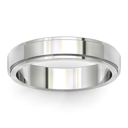 Wedding Bands Platinum 950 Step Band