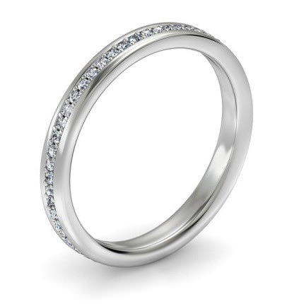 Platinum 950 Diamond Wedding Band - Main View