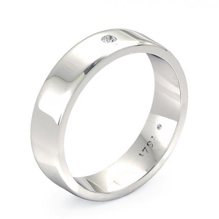Wedding Band White Gold Ilaria Mens - Main View