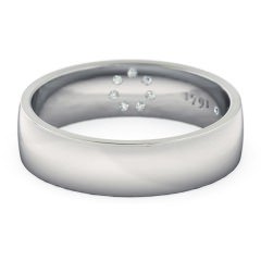 Wedding Bands Platinum 950 Floriana Mens