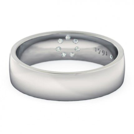 Wedding Bands Platinum 950 Floriana Mens