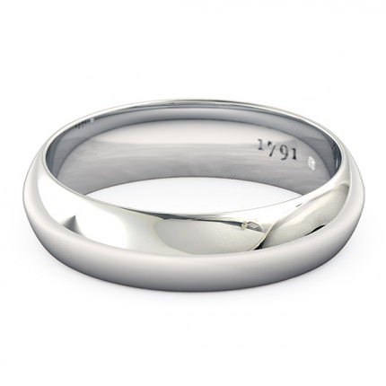 Wedding Bands White Gold 1791 Classic Men's