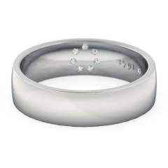 Wedding Bands Platinum 950 Priana Men's
