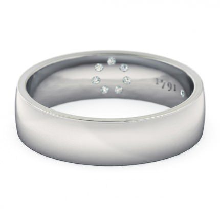 Wedding Bands Platinum 950 Priana Men's