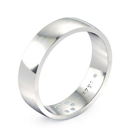 Wedding Band White Gold Priana Men's - Main View