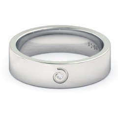 Wedding Bands Platinum 950 Perlina Men's