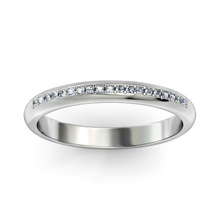 Wedding Bands White Gold Bead-set Diamond Ring