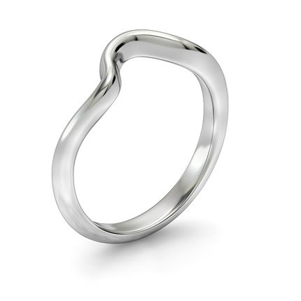 Platinum 950 Embrace Wedding Band - Main View