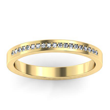 s Bead-set Edged Wedding Band