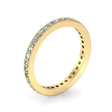  Full Millgrain Wedding Band - Main View