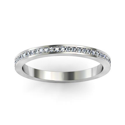  Platinum 950 Full bead-set Wedding Band