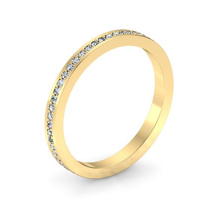  Full Bead-set Wedding Band - Main View