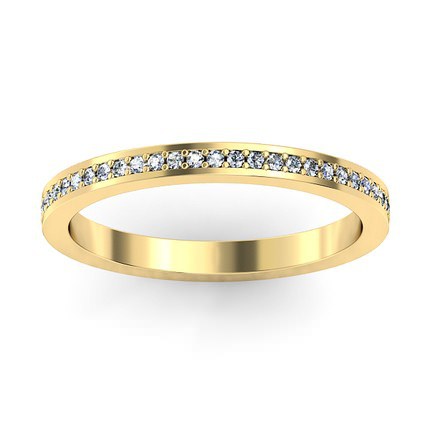 s Full Bead-set Wedding Band