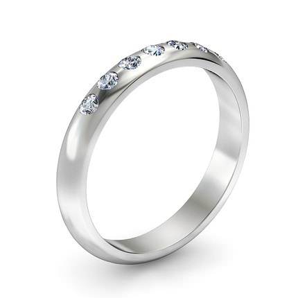 Platinum 950 Radiosa Wedding band - Main View