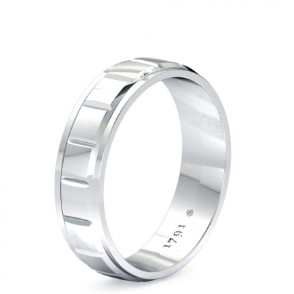 Wedding Band White Gold La Lucia Men's - Main View