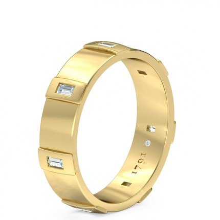 Wedding Band Quadrata Men's - Main View