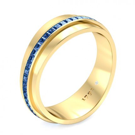 Wedding Band Deep Blue Men's - Main View