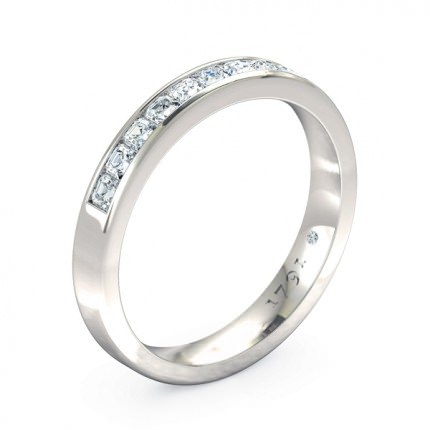 Wedding Band Platinum 950 Splendente Women's - Main View