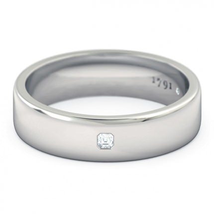 Wedding Bands White Gold Splendente Men's