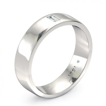 Wedding Band White Gold Brilliante Men's - Main View
