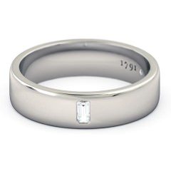Wedding Bands White Gold Brilliante Men's