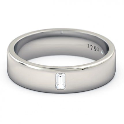 Wedding Bands White Gold Brilliante Men's