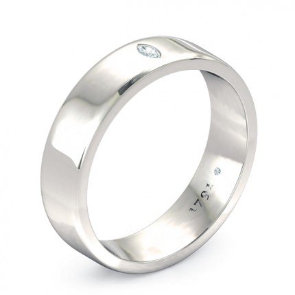 Wedding Band White Gold Duchess Men's - Main View