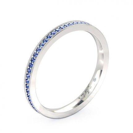 Wedding Band White Gold Azure Women's - Main View
