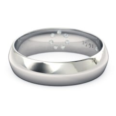 Wedding Bands Platinum 950 1791 Cluster Men's