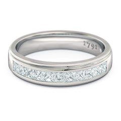Wedding Bands Platinum 950 1791 Princess Women's